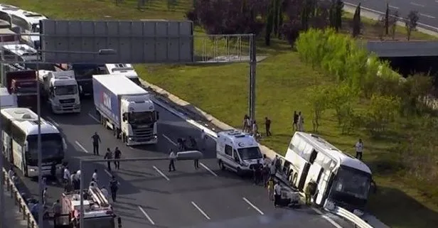 Son dakika haberi: Yavuz Sultan Selim Köprüsü’nde yolcu otobüsü kaza yaptı: Yaralılar var