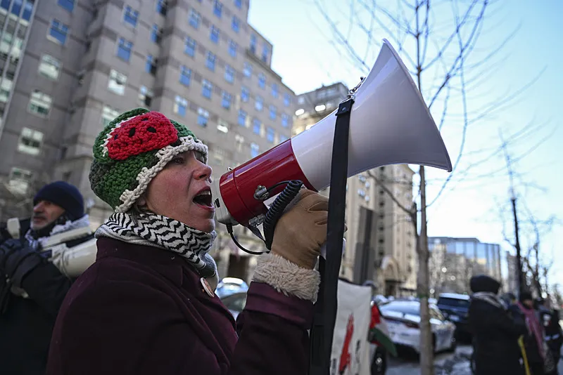 ABD Dışişleri Bakanı Antony Blinken'a Gazze protestosu (Fotoğraf: AA)