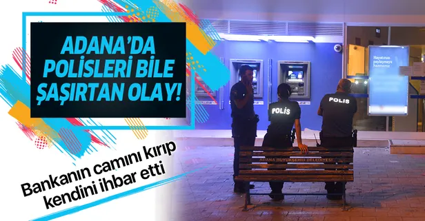 Son dakika: Adana'da polisleri bile şaşırtan olay: Kartını ATM cihazına kaptıran kişi önce camı kırdı sonra polisi aradı-1