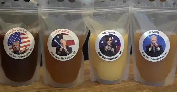 ABD’de işletmeciler seçimi fırsata çevirdi! Başkan adaylarının resimlerini kokteyllere koydu