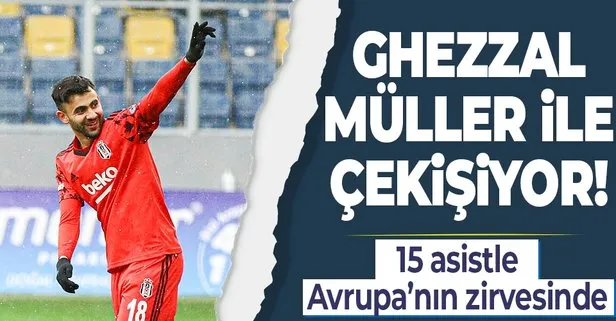 Beşiktaş’ın yıldızı Ghezzal, Thomas Müller’le çekişiyor: 15 asistle Avrupa’nın zirvesinde