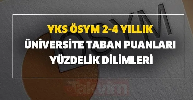 GÜNCELLENDİ! YKS taban ve tavan puanları 2021 - YKS ÖSYM 2-4 yıllık üniversite taban-tavan puanları ve yüzdelik dilimleri tıkla öğren