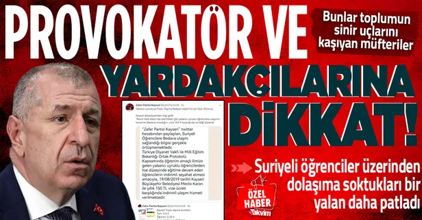 Ümit Özdağ'ın Zafer Partisi toplumun sinir uçlarını kaşıyor! Suriyeli öğrenciler üzerinden yaydıkları provokatif iftira ellerinde patladı