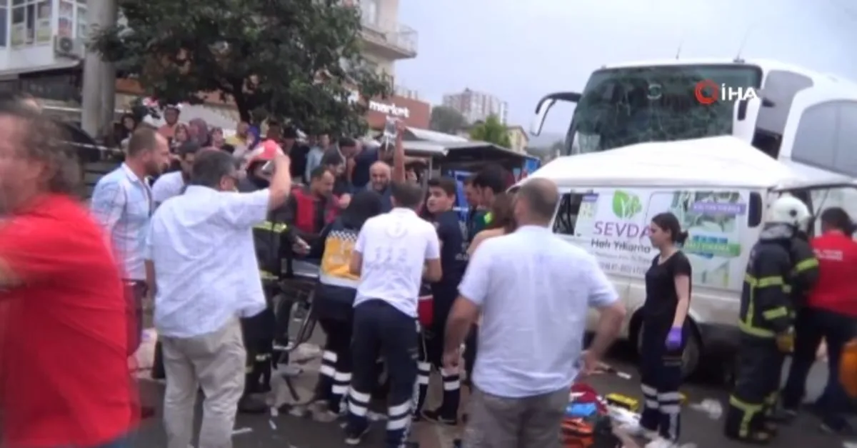 ordu da korkunc kaza yolcu otobusu minibusle carpisti olu ve yaralilar var