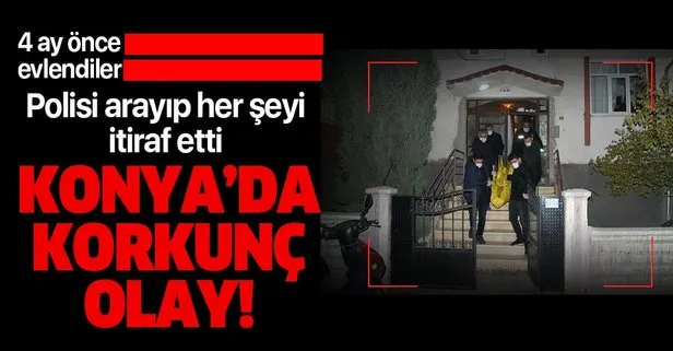 Konya’nın Beyşehir ilçesinde eşini boğazından bıçakladı! Polisi arayıp her şeyi itiraf etti