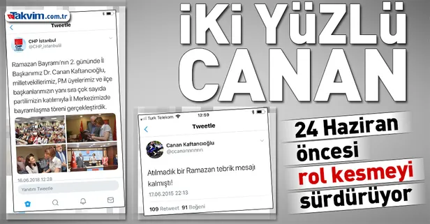 Canan Kaftancıoğlu'ndan iki yüzlü hareket