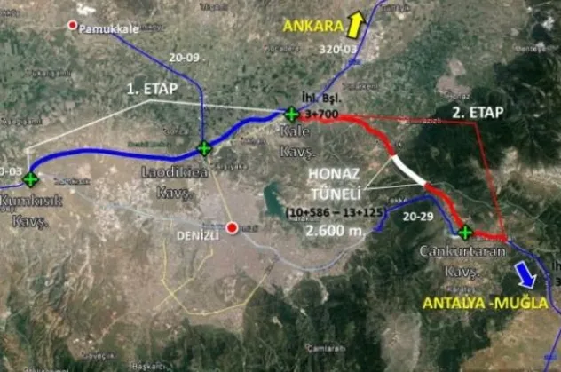 Dev projede sona doğru! 4 ili birbirine bağlayacak | Honaz Tüneli ne zaman açılacak?