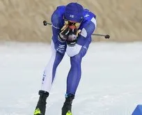 Fin kayakçının cinsel organı dondu