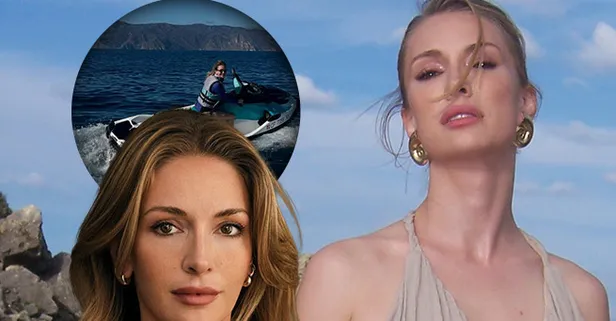 Yasemin Kay Allen okyanusta jet ski şovu ile dikkat çekti