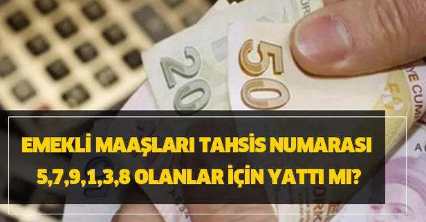 Emekli maaşları tahsis numarası 5,7,9,1,3,8 olanlar için yattı mı?
