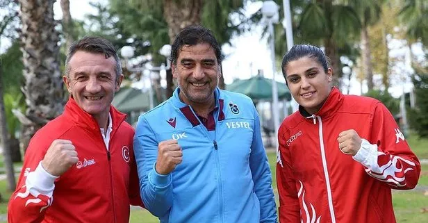 Busenaz’dan Trabzonspor Teknik Direktörü Ünal Karaman’a ziyaret