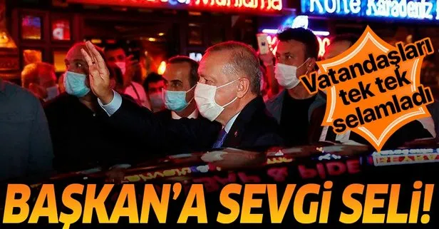 Başkan Recep Tayyip Erdoğan’a Çengelköy’de sevgi seli