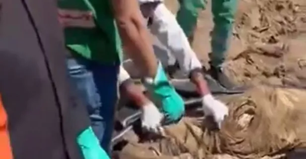 Gazze'de siyonist soykırım: Şifa Hastanesinde bulunan üçüncü toplu mezardan 49 ceset çıkarıldı