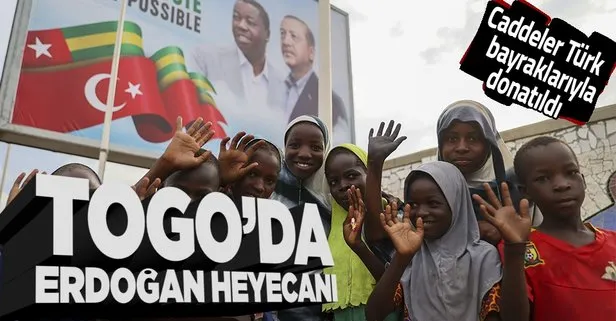 Togo’da Başkan Recep Tayyip Erdoğan heyecanı! Lome caddeleri Türk bayraklarıyla donatıldı