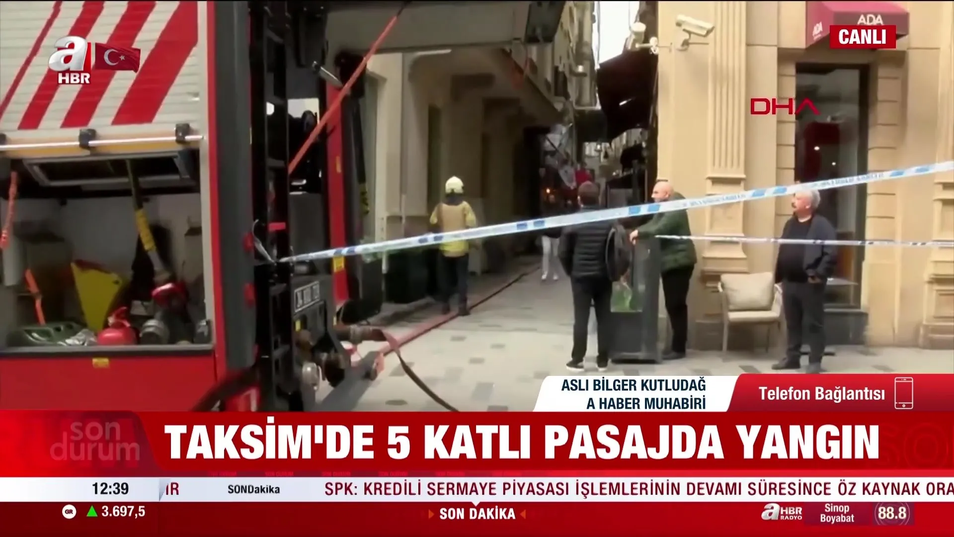 Taksim’de yangın!