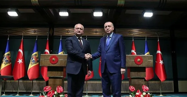 Başkan Erdoğan Moldova Cumhurbaşkanı İgor Dodon onuruna yemek verdi