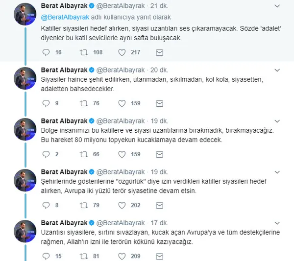 Bakan Albayrak'tan kalleş suikasta sert tepki-2