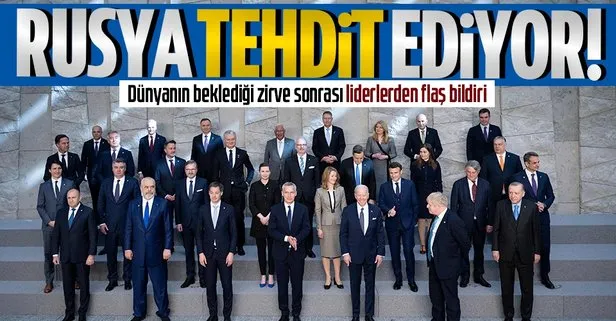 Başkan Erdoğan’ın katıldığı NATO Liderler Zirvesi’nde ortak bildiri: Rusya küresel güvenliği tehdit ediyor