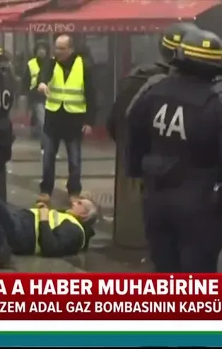 Fransız polisinden  A Haber muhabirine saldırı