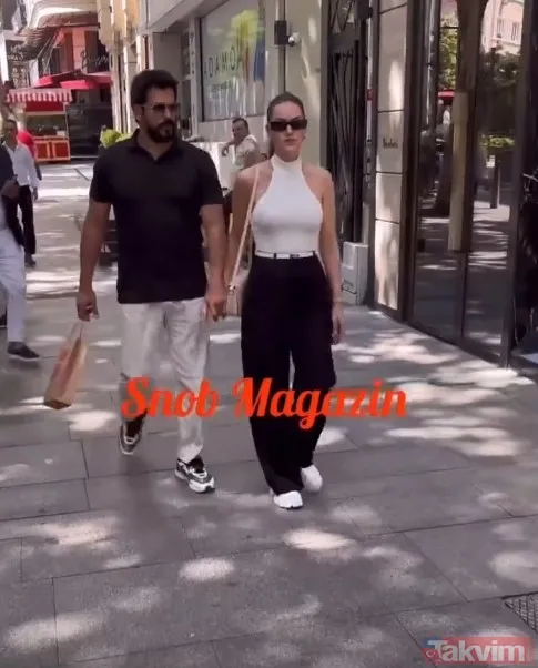 Nişantaşı'nda el ele görüntülendiler! Burak Özçivit ve Fahriye Evcen'in sokak tarzına bakın! Her hareketleri ayrı olay... - 5
