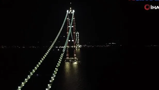 1915 Çanakkale Köprüsü’ndeki ‘kedi yolu’ aydınlatmaları boğazın çehresini güzelleştirdi