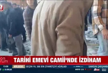 Tarihi Emevi Camii’nde izdiham! İşte o anlar...