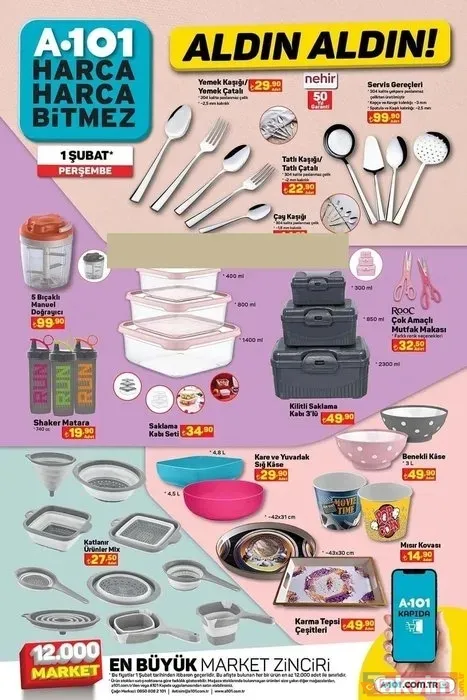 1 Şubat 2024 haftasına ÖZEL İNDİRİM! A101 aktüel ürünler kataloğu! Çeyiz düzmek isteyenlere bulunmaz fırsat duyuruldu - 5