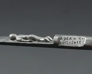 Aylan bebeğin acısını kalemine nakşetti