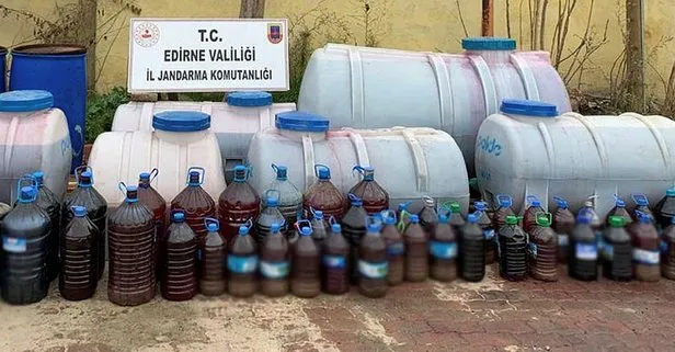 Edirne’de 4 bin 950 litre sahte içki ele geçirildi