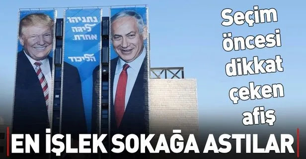 Netanyahu ile Trump aynı afişte! El sıkışma detayı...