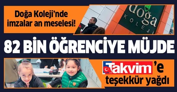 Doga Koleji Nde Imzalar An Meselesi 82 Bin Ogrenciye Mujde Takvim