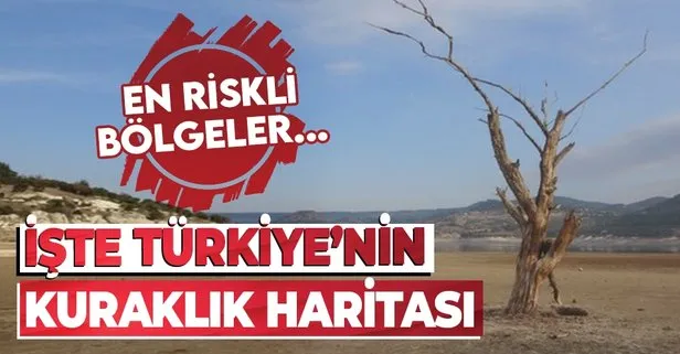 SON DAKİKA! Türkiye’nin kuraklık haritası çıktı! İşte en riskli bölgeler...