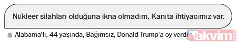 Trump İran’ı tehdit ederken ABD’liler ne diyor? The Washington Post 1000 kişiye sordu: Hava saldırısını destekler misiniz? - 7
