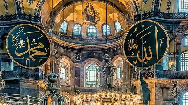 Ayasofya Camii'ndeki fresklere ne olacak sorusu cevap buldu! İşte o perdeler...-3