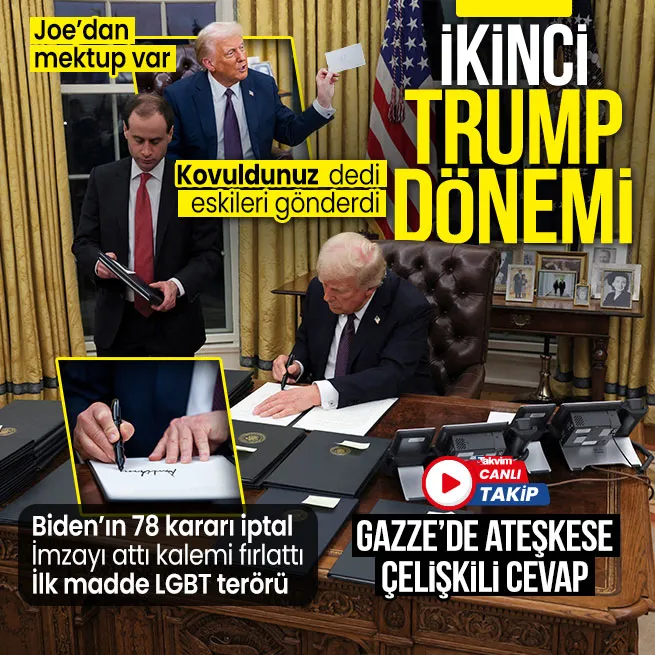 CANLI | Beyaz Sarayda ikinci Trump dönemi! Yeminini etti kararnamelere imza attı