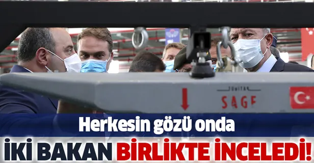 Bakanlar Akar ve Varank ile TSK komuta kademesinden TÜBİTAK SAGE ziyareti