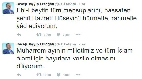 Erdoğan'dan Muharrem ayı paylaşımı-1