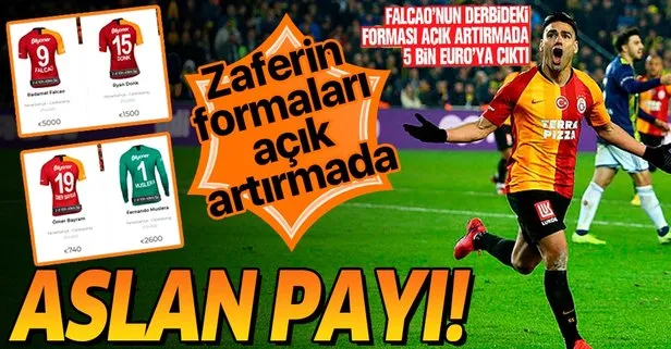 Galatasaray 3-1’lik galibiyeti paraya çeviriyor! Zaferin formaları açık artırmada...