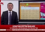 Uzaktan eğitimde ilk ders zili çaldı! Milli Eğitim Bakanı Ziya Selçuk ilk dersi anlattı