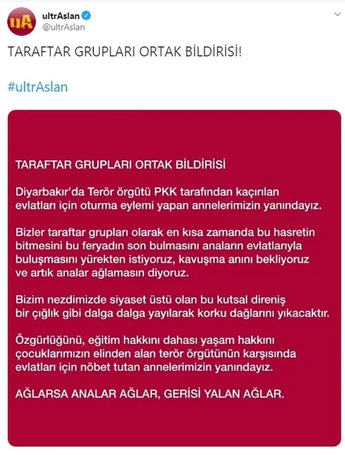 ultrAslan, Genç Fenerbahçeliler ve Çarşı'dan Diyarbakır'da evlat nöbeti tutan ailelere destek-1