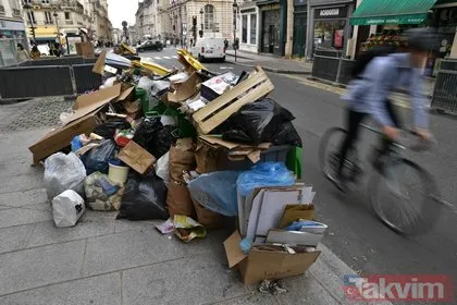 Fransa’da grev! Paris’i çöp bastı
