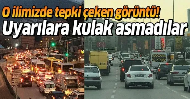 Bursa’da tepki çeken görüntü! Çağrılara kulak asmadılar