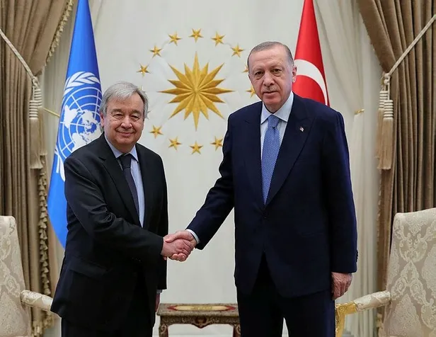 Son dakika: Başkan Erdoğan BM Genel Sekreteri Antonio Guterres’i kabul etti-1