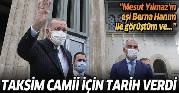 Son dakika: Başkan Erdoğan, Taksim Camii ve AKM’de incelemelerde bulundu