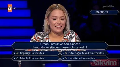 Kim Milyoner Olmak İster’de Orhan Pamuk ve Aziz Sancar sorusu! Hangi üniversiteden mezun oldular? İşte cevabı...