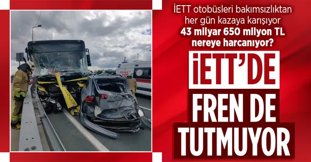 Fatih'te 14 kişinin yaralandığı zincirleme kazaya karışan İETT şoförü ifadesinde fren yapmasına rağmen aracın yavaşlamadığını söyledi