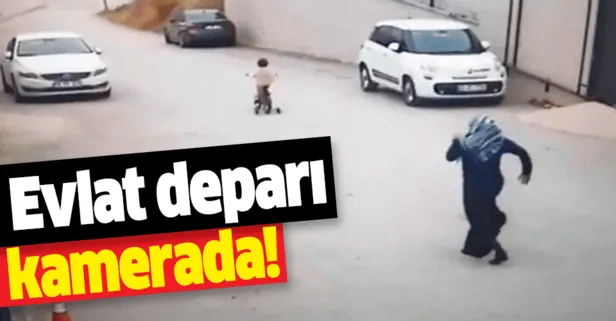 Bursa'da bir annenin evlat deparı kamerada