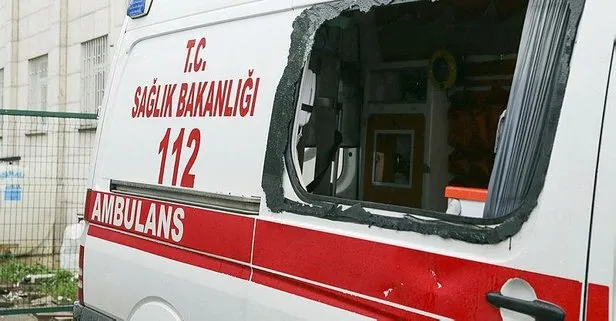 Pendik’te ambulansa alçak saldırı