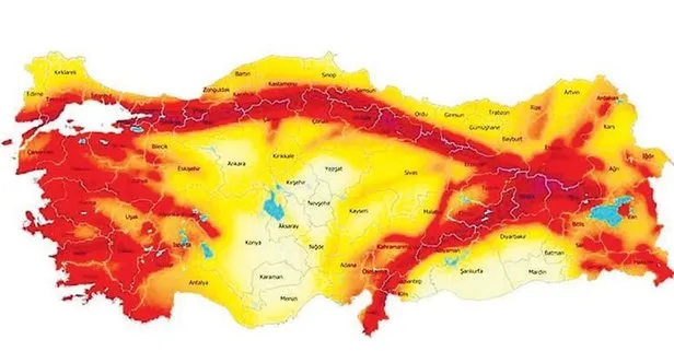 Türkiye deprem haritası değişti mi? Deprem haritası nedir, hangi ilde ne kadar deprem tehlikesi var?