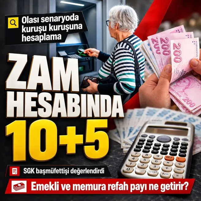 Emekliye yüzde 5 refah payı formülü! Yüzde 15 zam senaryosunda maaşlar yeniden hesaplandı